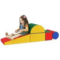 5pc Soft Foam Climb & Crawl Set - Toddler Indoor Play Gym - Ages 1-4 - Safe, Educational, Creative Fun - Yellow