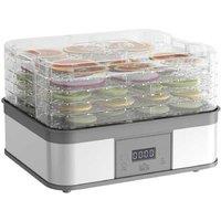 5-Tier Food Dehydrator - LCD Timer, Adjustable Temp, 245W, Grey - Kitchen Appliance