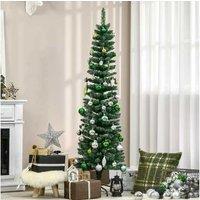 5.5ft Artificial Snow-Flocked Pencil Christmas Tree - Slim Winter Wonderland Style