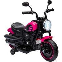 6V Electric Ride-On Motorbike with Training Wheels - Pink, Battery-Operated, Outdoor Toy, Ages 18-36 Months