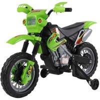 6V Battery-Operated Kids Ride-On Motorcycle - Motocross Style, Ages 3-6, Outdoor Toy, Lights & Sounds - Green