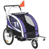Baby Bike Trailer for Outdoor Play (Ages 18m+), Safety Harness, Flag & Sturdy Frame
