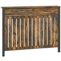 Rustic Radiator Cover with Storage Drawers - 93cm Industrial Slimline Guard
