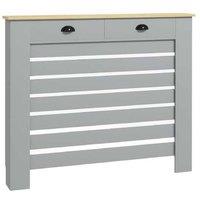 Radiator Cover with Drawer - Grey, 95cm - Slim Protective Heating Guard