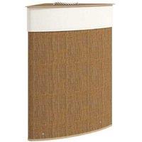 Bamboo Corner Laundry Basket - 55L Slimline Freestanding Hamper