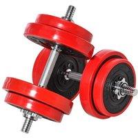 Adjustable 20kg Barbell & Dumbbell Set - Home Gym, 2-in-1, Steel & Polypropylene, Compact Design