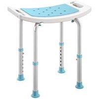 Adjustable Aluminium Shower Chair - Non-Slip, Lightweight Bath Seat, Modern Turquoise