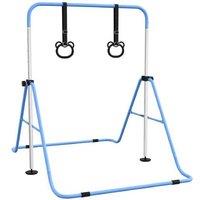 Foldable Kids Gymnastics Bar with Mats - Adjustable, Safe, Ages 3+ - Indoor Active Play Equipment
