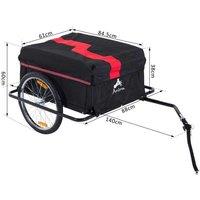 Folding Bike Cargo Trailer - Heavy-Duty Steel Frame, Weather-Resistant Oxford Bag, Quick-Release Wheels