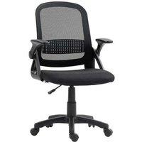 Ergonomic Mesh Office Chair - Adjustable Height, Flip-Up Arms, Lumbar Support - Grey