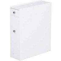 Slimline MDF Bathroom Floor Cabinet - White, 17cm Wide, Space-Saving Storage