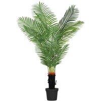 Artificial Areca Palm Tree in Pot - 12 Leaf, Lifelike Indoor Greenery Decor