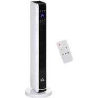 Ceramic Oscillating Tower Heater with Remote & Timer - 2200W, 65 Coverage, Adjustable Thermostat
