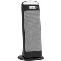 2000W Ceramic Oscillating Heater - Adjustable Thermostat, 4 Modes, Safety Features - Black
