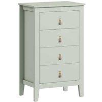 4-Drawer Modular Dresser Cabinet - Wood Effect, Anti-Tip, Spacious Storage, Modern Style