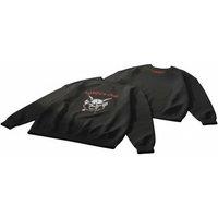 Unisex Stranger Things Printed Black Pullover Round Neck Sweatshirt