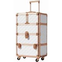 Spacious 4-in-1 Cosmetic Trolley Case with Detachable Beauty Storage Box