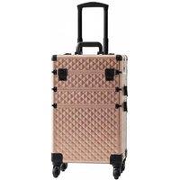 3-in-1 Portable Cosmetic Makeup Train Case with Adjustable Storage