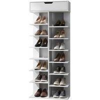 Elegant 8-Tier Wooden Shoe Rack with Drawer for Entryways or Bedrooms