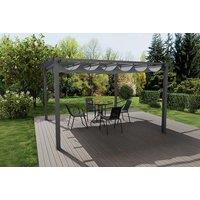 Aluminum Patio Pergola with Retractable Waterproof and UV-Protected Canopy