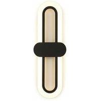Modern Oval LED Wall Light with Black Finish and Ambient Illumination