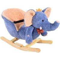 Plush Elephant Rocking Chair with Sound - Soft Fabric, Secure Seat, Nursery Toy