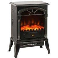 3D Flame Electric Fireplace Heater, 2000W - Realistic Freestanding Fire with Adjustable Heat & Safety Cut-Off