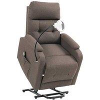 Electric Rise & Recline Armchair with LED Reading Light - Ergonomic Linen, 120kg Capacity