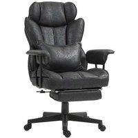 Ergonomic Executive Office Chair - Black, Wide Seat, Adjustable Height, Lumbar Support