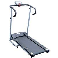 Folding Electric Treadmill - 500W Motor, LCD Display, Space-Saving Design, 110kg Capacity - Black/Grey
