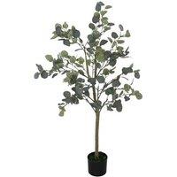 5ft Silk Eucalyptus Artificial Tree in Pot - 230 Leaves - Lifelike Green Home Decor Plant