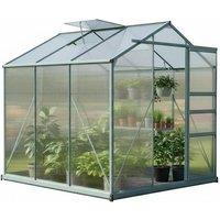 Sturdy Aluminium Hobby Greenhouse with Base and Ventilation Window