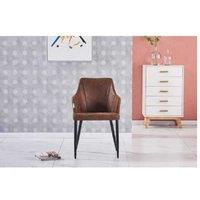 Eloria Velvet Dining Armchairs with Metal Legs - Modern, High-Back, Comfy Seating