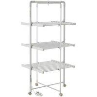 Deluxe XL Heated Airer with Timer - 3-Tier, 30 Rails, 15kg Load Capacity