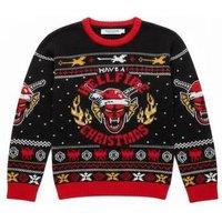 Unisex Black Stranger Things Christmas Pyjamas - Kids or Adult Sizes!