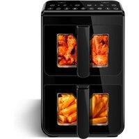 10L Dual Zone Stackable Air Fryer with Viewing Windows & Digital Touch Panel