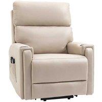 Microfibre Power Lift Recliner Chair - Massage, Heat, Cupholders, 150kg Capacity