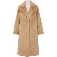 Black Women's Faux Fur Thick Warm Midi Coat