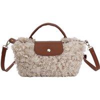 Beige Women's Longchamp- Fluffy Mini Tote Bag - Ultra-Soft, Versatile Strap & 4 Colours