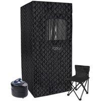 At-Home 3L Personal Steam Sauna Pod - 9 Settings, Large Window, & 1 Yr Warranty