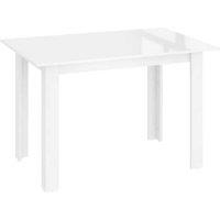 Gloss White Extendable Dining Table, Modern Space-Saving Design - Seats 4-6