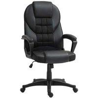 Faux Leather Ergonomic Executive Office Chair - Adjustable Height & High Back