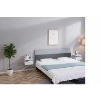 White Floating Bedside Unit with Drawer & Shelf - Set of 2, Modern Space-Saving Nightstands, Particle Board