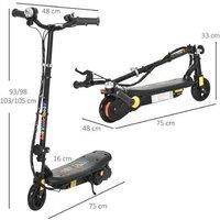 Foldable Electric Scooter with LED Lights - Outdoor Ride-On for Ages 7-14, Adjustable & Battery-Operated