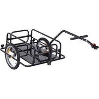 Heavy-Duty Folding Bicycle Cargo Trailer with Steel Frame & Quick-Release Hitch - 88lb Capacity, Black