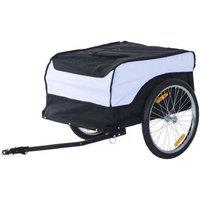 Heavy-Duty Folding Bicycle Cargo Trailer with Removable Cover - Steel Frame, 40kg Load, Universal Hitch