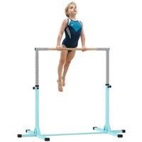 Adjustable Kids Gymnastics Kip Bar - Blue (Ages 3+, Indoor Training, Sturdy Steel, Creative Play)