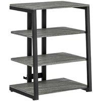 Metal HiFi Stand with Four Adjustable Storage Shelves - Industrial AV Media Rack