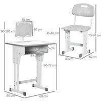 Kids Adjustable Study Desk & Chair Set - Ergonomic, Creative Learning Station (Ages 6-12)