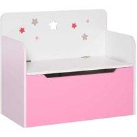 Kids Toy Storage Box & Bench Seat - White MDF, Multi-Functional, 40kg Capacity